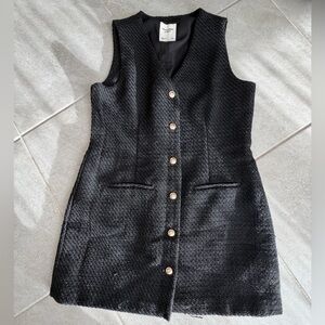 Abercrombie & Fitch Black Textured Mini Dress